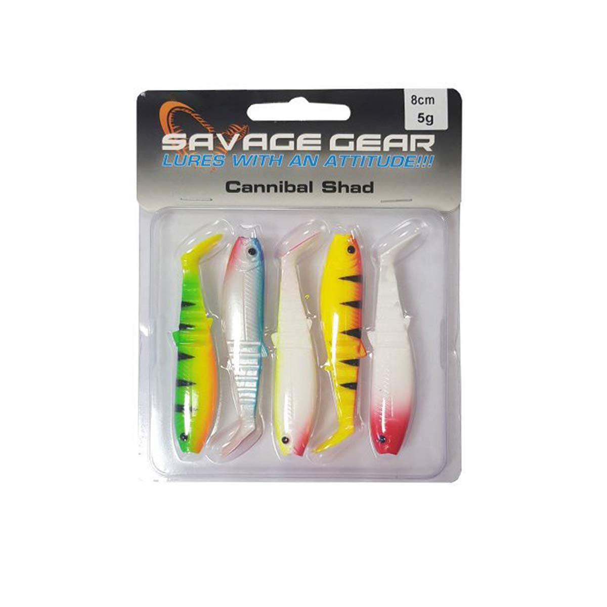 savage gear cannibal shad 8cm 5gr suni silikon yem